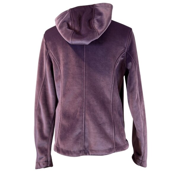Columbia Womens Purple Full Zip Fleece Jacket Lined Pockets Hooded Size Medium - Picture 2 of 14